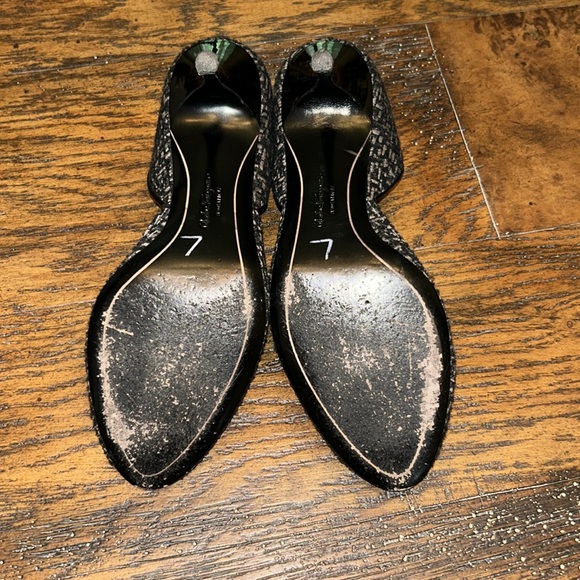 Vintage Authentic Salvatore Ferragamo Tweed Floral Designed Heels Size 7 - Picture 7 of 8